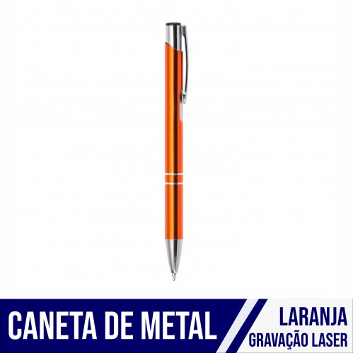 Caneta Laranja Personalizada