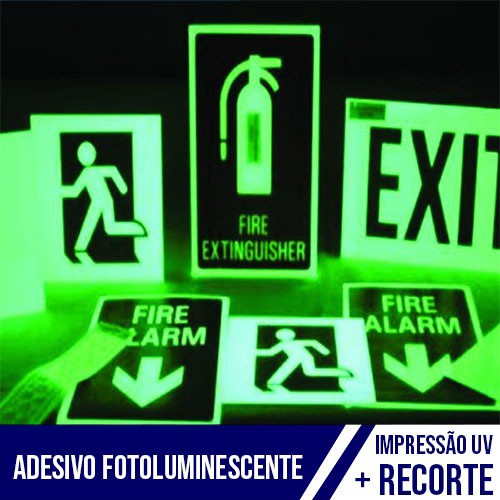 Ps Adesivado Fotoluminescente com Corte Contorno